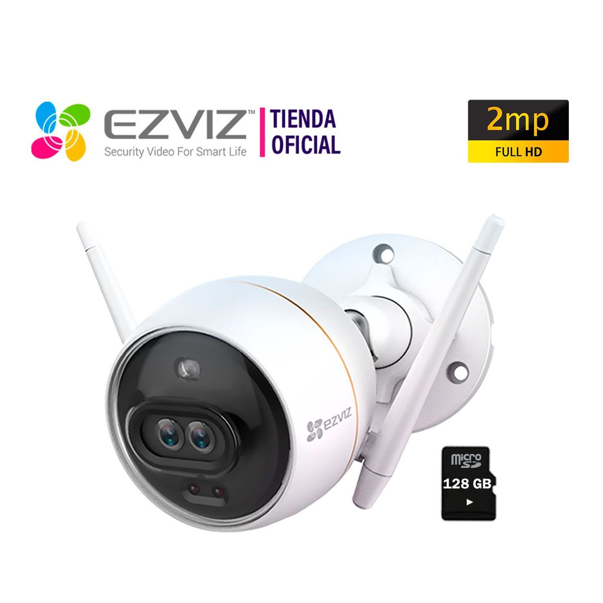 EZVIZ - Camara de seguridad Inteligente Lente doble C3X Full Hd Sd 128Gb