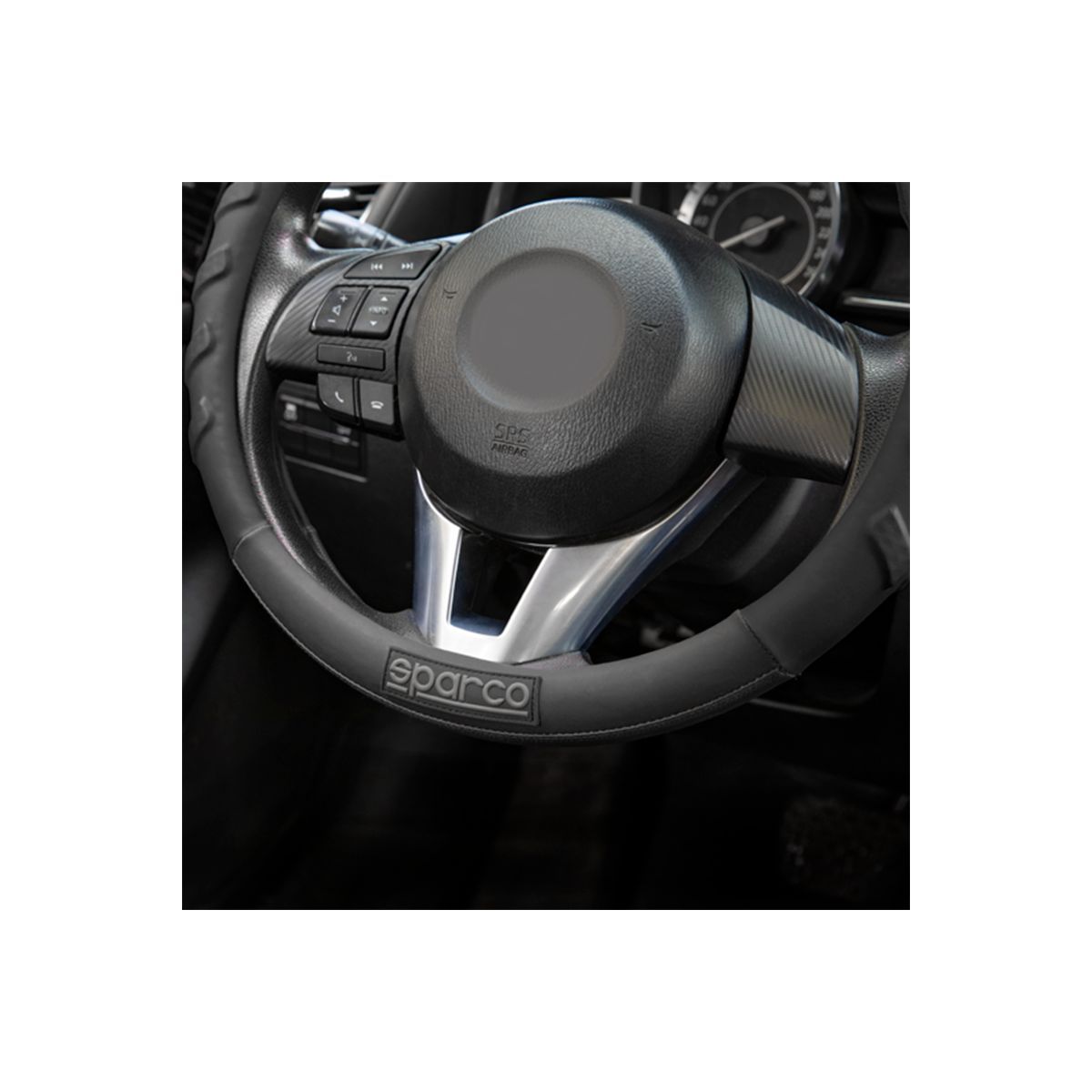 SPARCO - Funda Cubre Volante Forro De Timon Sparco Spc1117bk