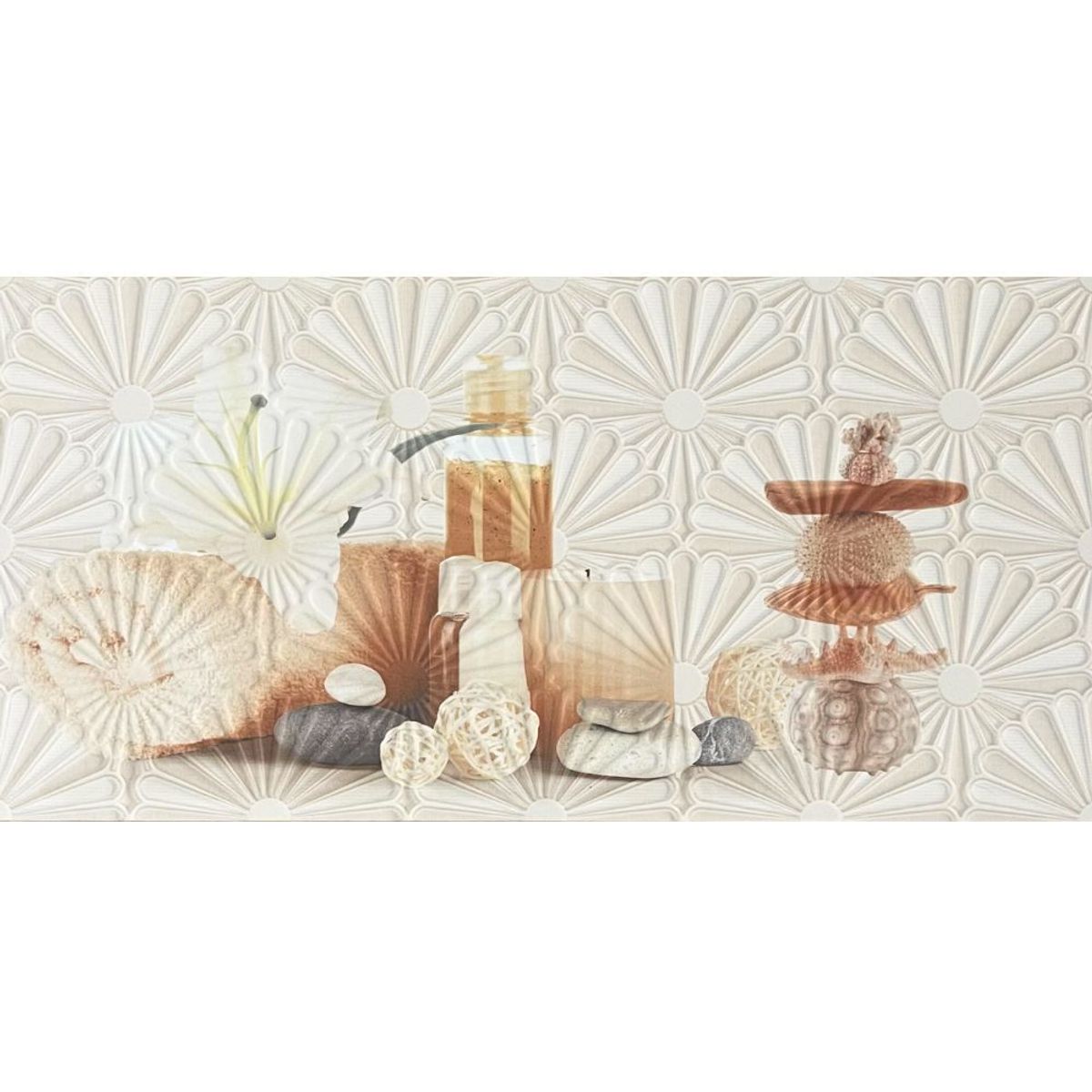 EJESA CREA TU ESPACIO IDEAL - Abanico decorado hueso 30x60 cm - unidad - Mayólica Importada