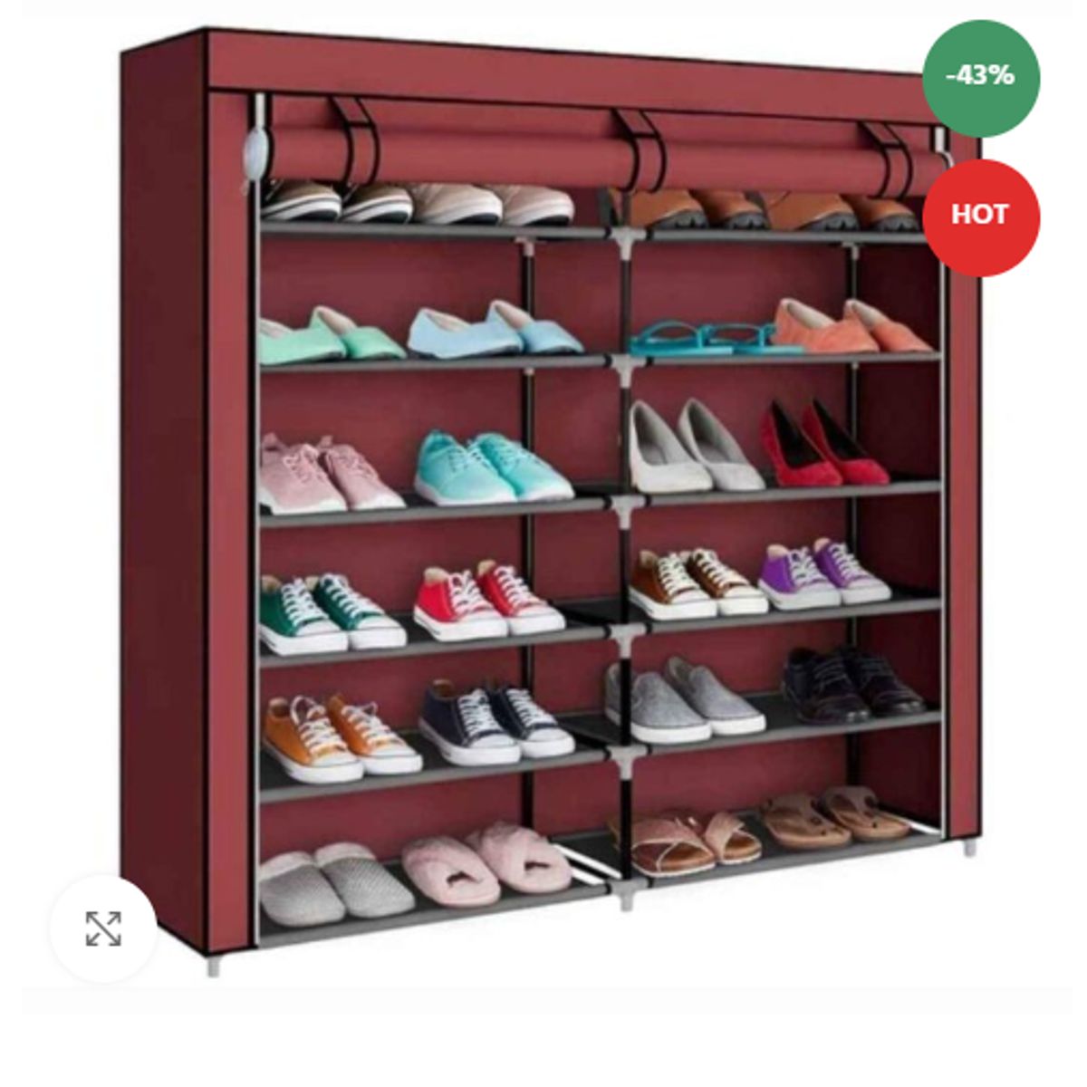 GENERICO - zapatera armable metal - organizador de zapatos multiuso -ropa-canasto