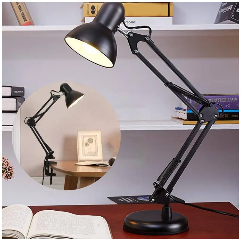 INSPIRA MARKET - Lampara de escritorio vintage elegante negro