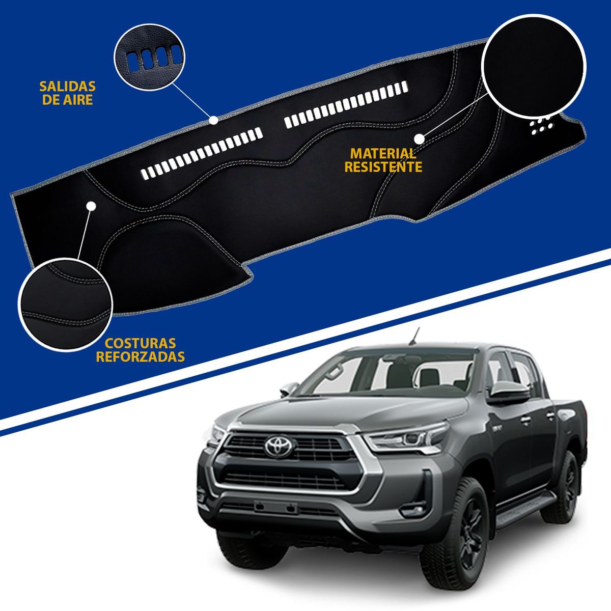 TECGO - PROTECTOR PARA TABLERO TIPO TOYOTA HILUX 2016-2020