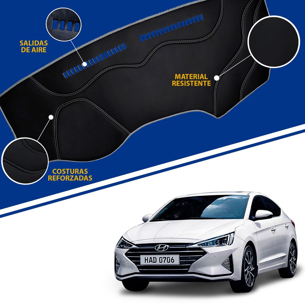 TECGO - PROTECTOR PARA TABLERO TIPO HYUNDAI ELANTRA 2018-2020