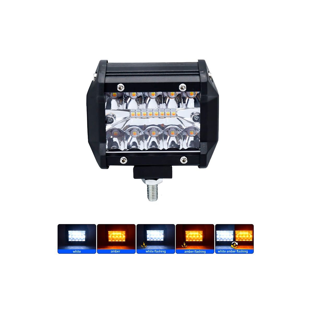 GENERICO - Neblinero Led Cubo 60w Doble Color + Estrobo 2 en 1 1pcs