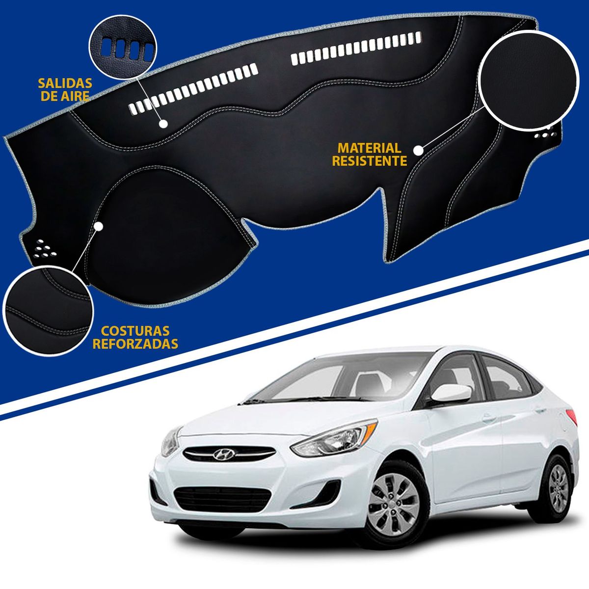 TECGO - PROTECTOR PARA TABLERO TIPO HYUNDAI ACCENT 2016-2017