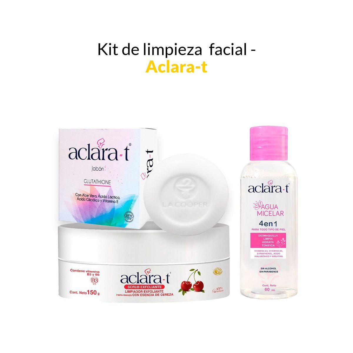 GENERICO - Kit de limpieza  facial Aclara-t