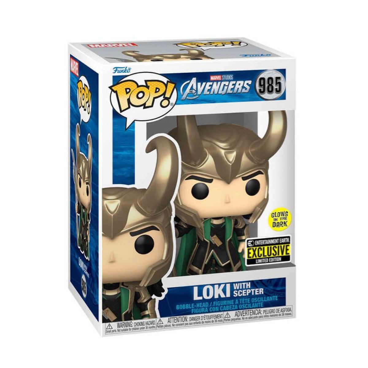 FUNKO - Funko Avengers N° 985 Loki with Scepter GITD EE Exclusive