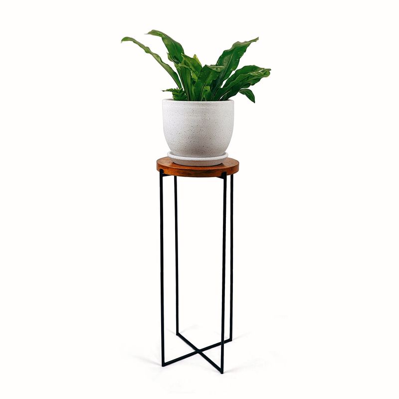 UN CUARTO VERDE - Parante de Metal y Madera UN CUARTO VERDE para Plantas y Macetas 70x28cm
