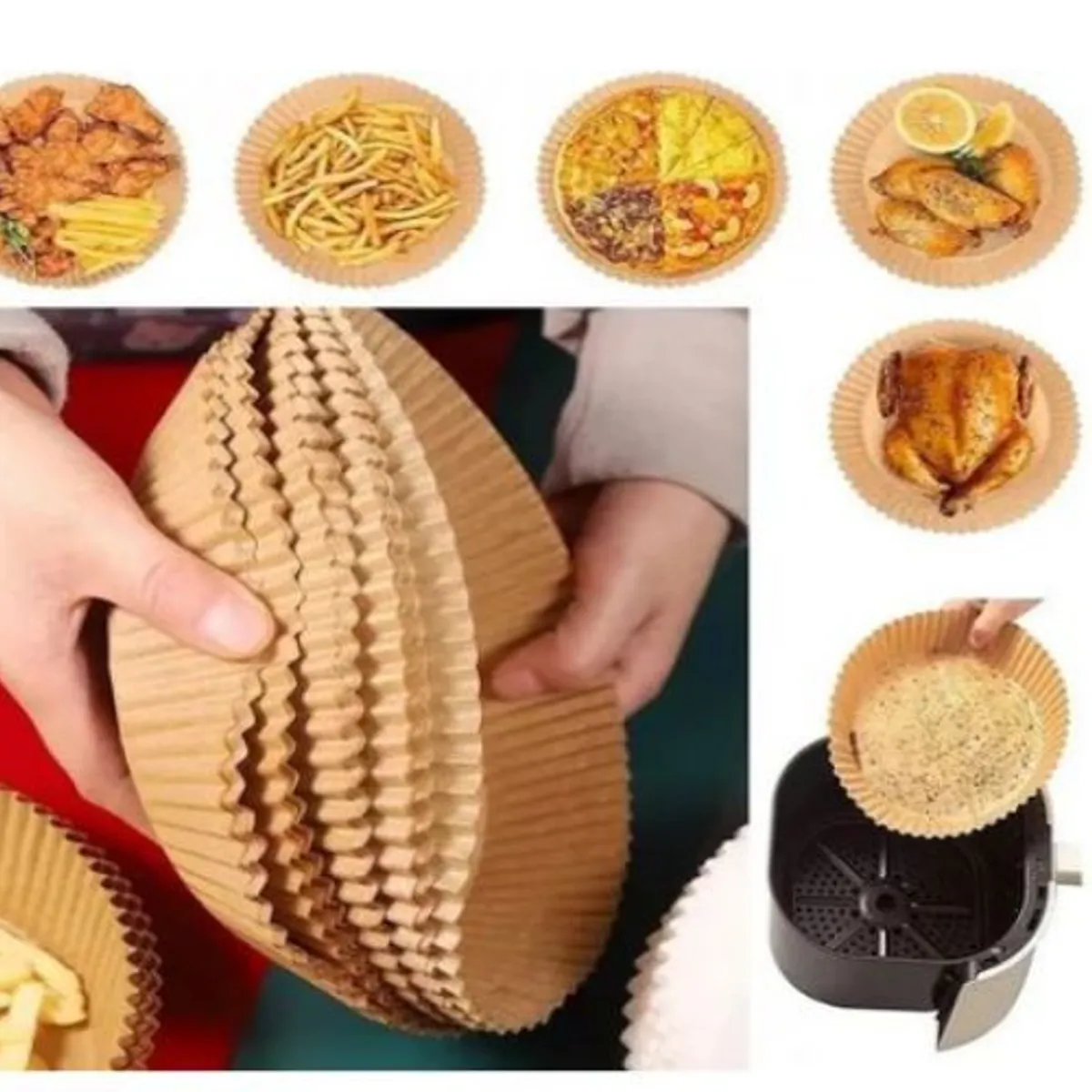 GENERICO - Papel Freidora Frituras Hornear Desechable Antiadherente