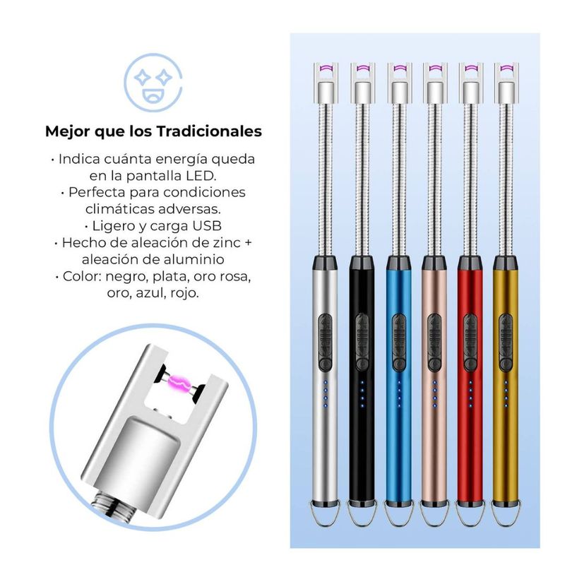 OEM - Encendedor Eléctrico Recargable 360 Flexible