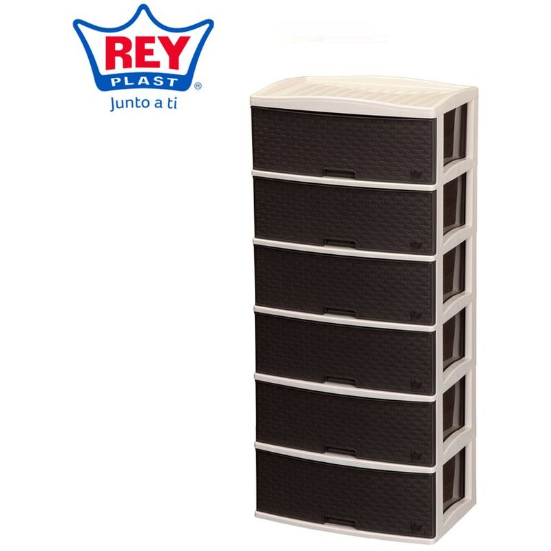 REYPLAST - Comoda 6 Cajones kusi Ratan Reyplast