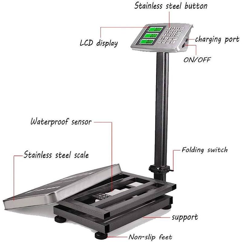 GENERICO - Balanza Industrial 300 Kg con Plataforma ACSTCS-300K