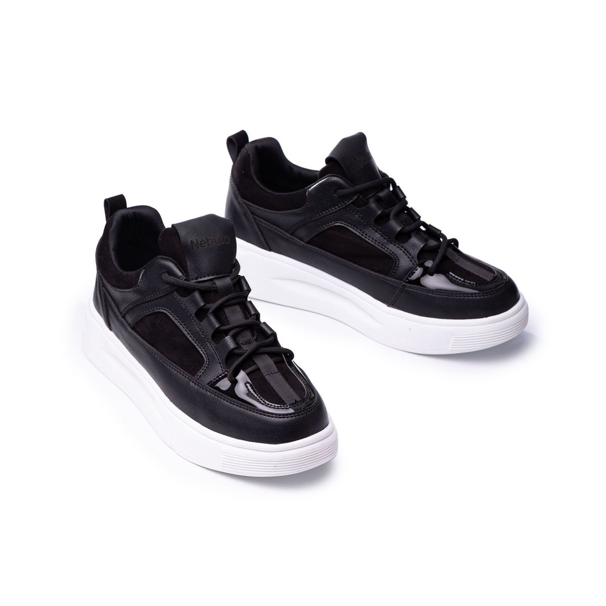 NEBULA - Zapatilla Amelie - Nébula - Negro Gamuza