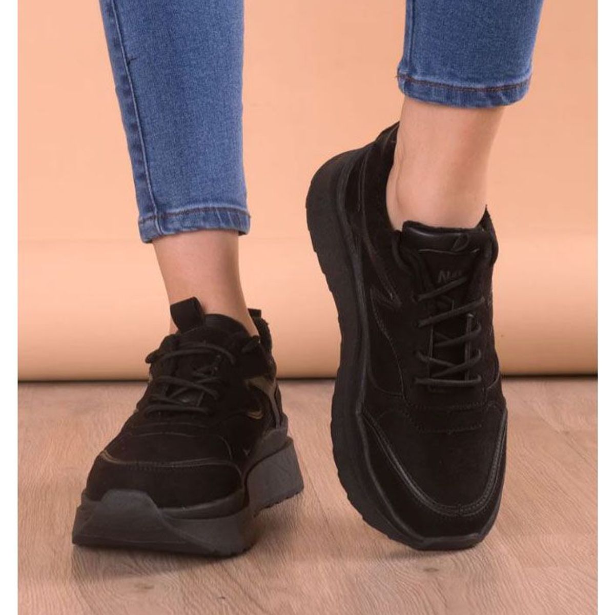 NEBULA - Zapatilla Flower - Nébula - Negro