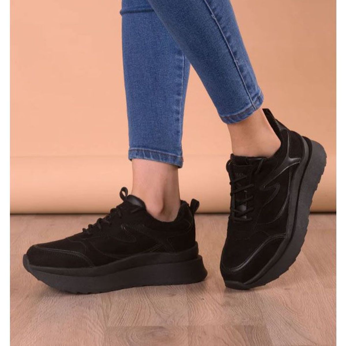 NEBULA - Zapatilla Flower - Nébula - Negro