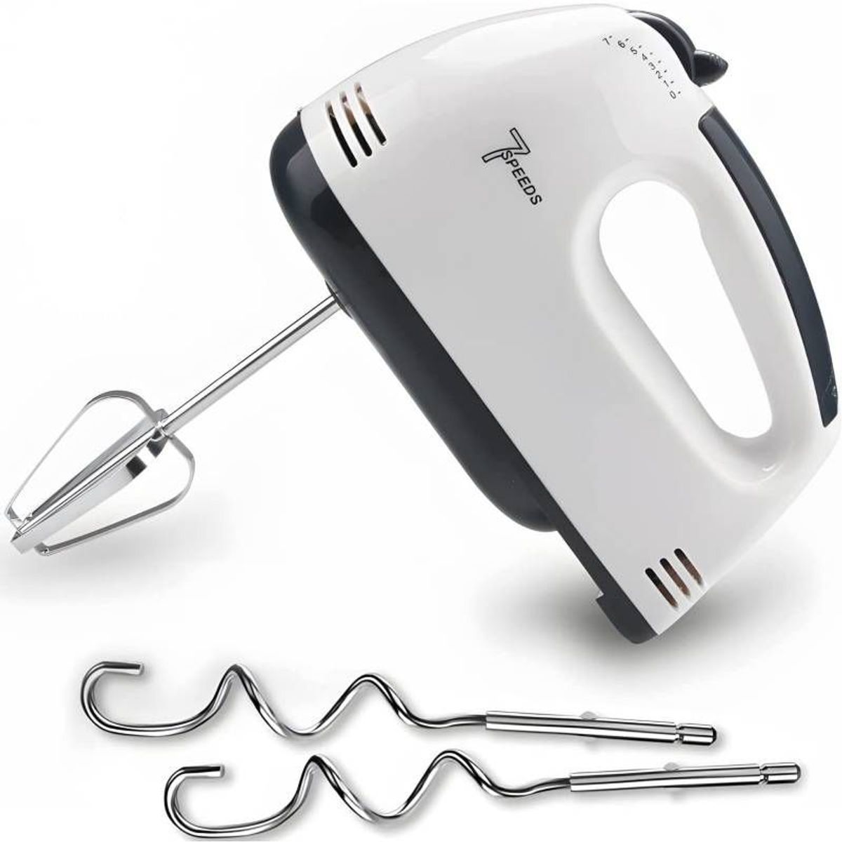 GENERICO - Batidora de mano eléctrica, batidora eléctrica de 7 velocidades