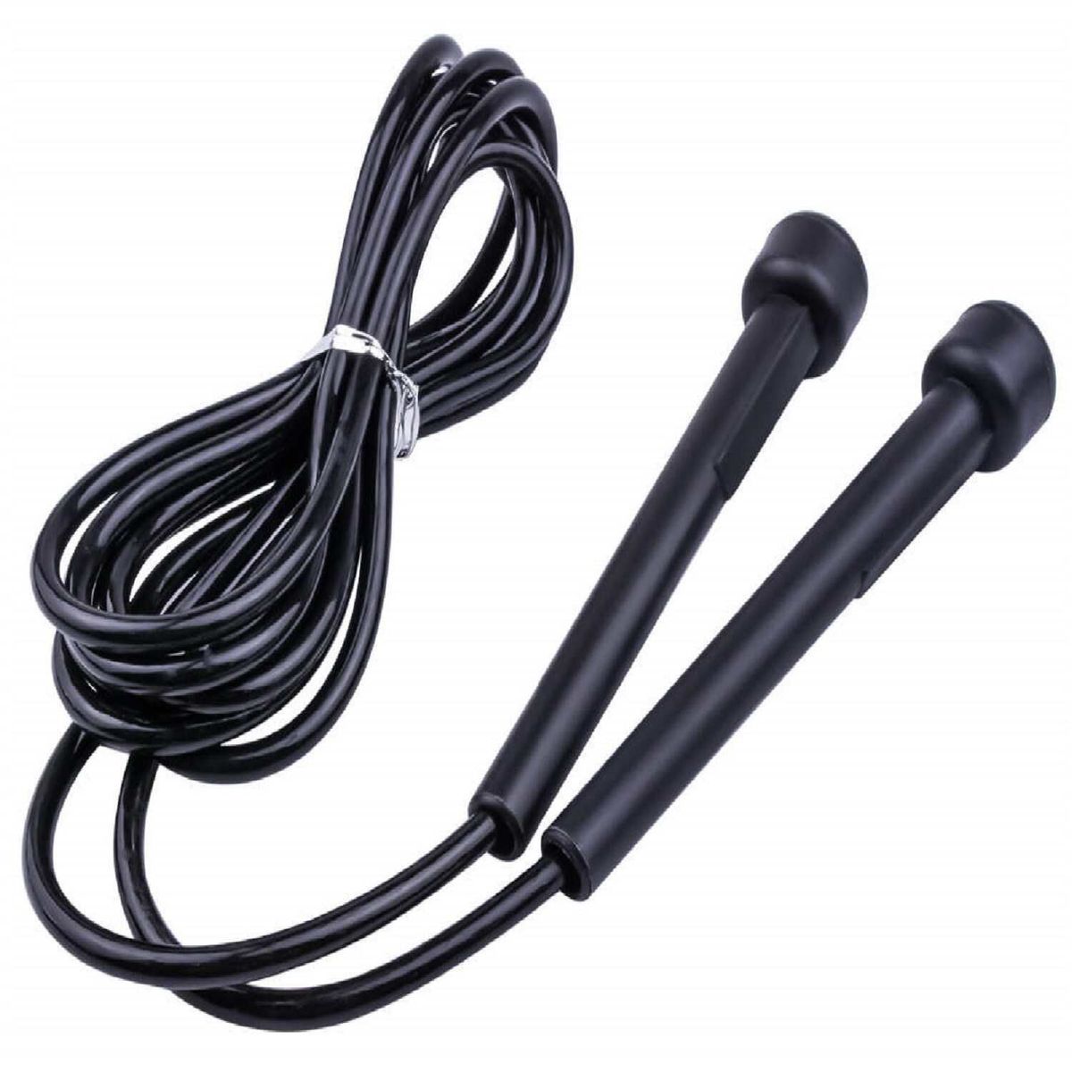 ALPHA GYM - Salta soga speed ajustable cuerda de salto - BLACK