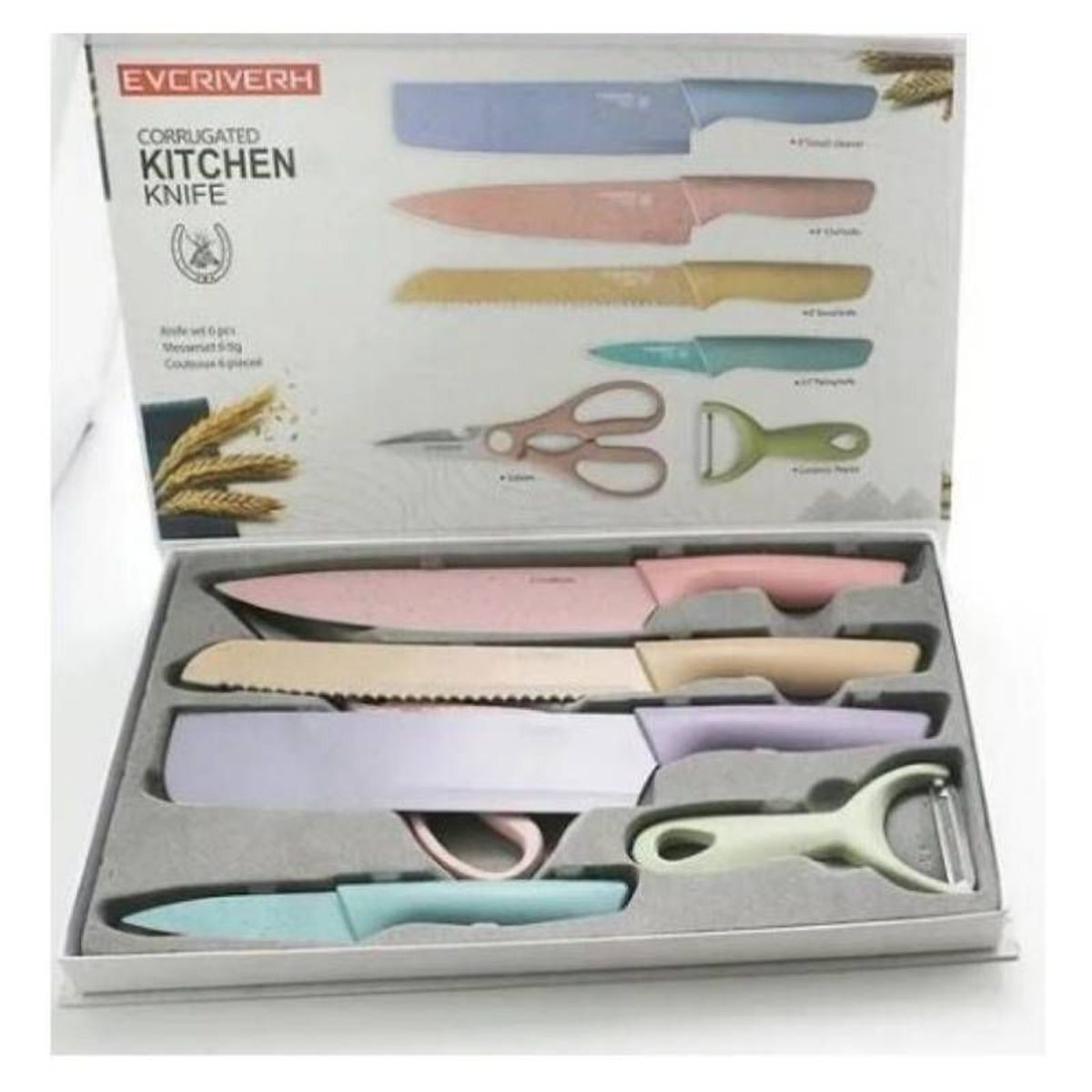 GENERICO - Set Cuchillos de Cocina 6 Piezas