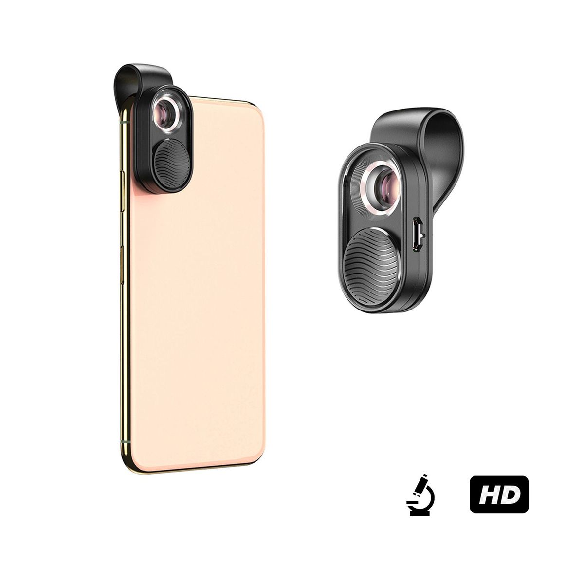 APEXEL - Lente Apexel 100x Para MicroscipioSmartphone MS100 - Negro