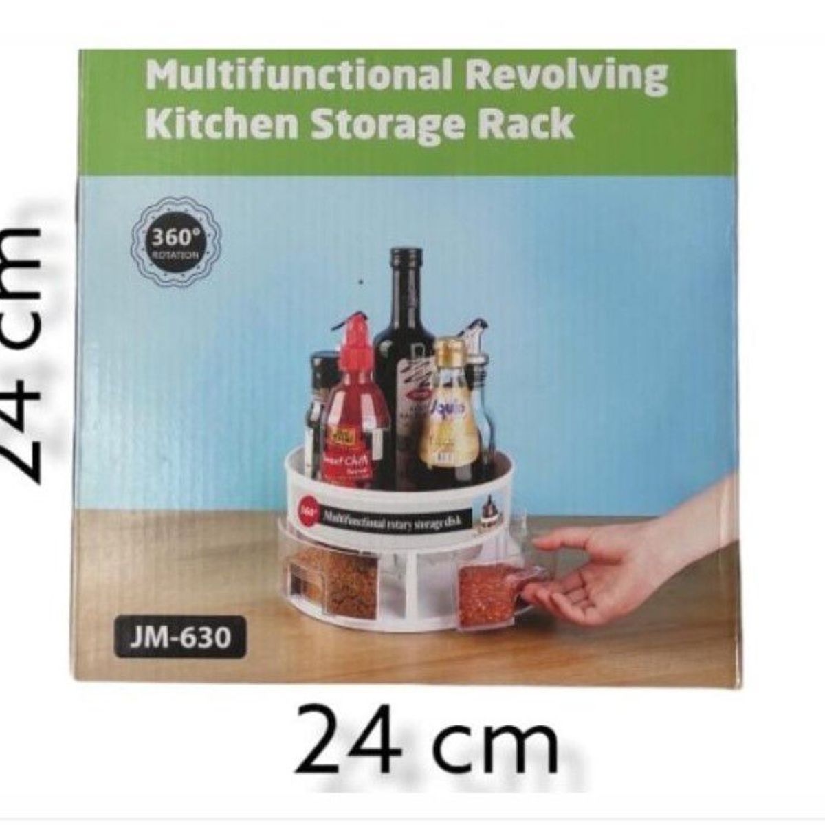 GENERICO - Organizador Giratorio para Cocina y Especias de calidad Blanco