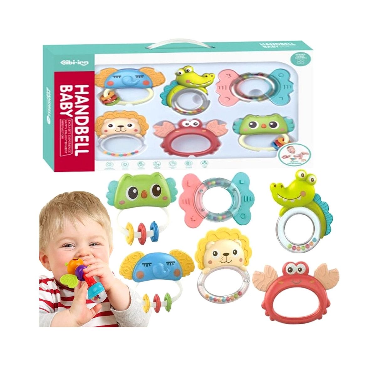 GENERICO - Kit Mordedor Sonajero x 6 Piezas 608-79