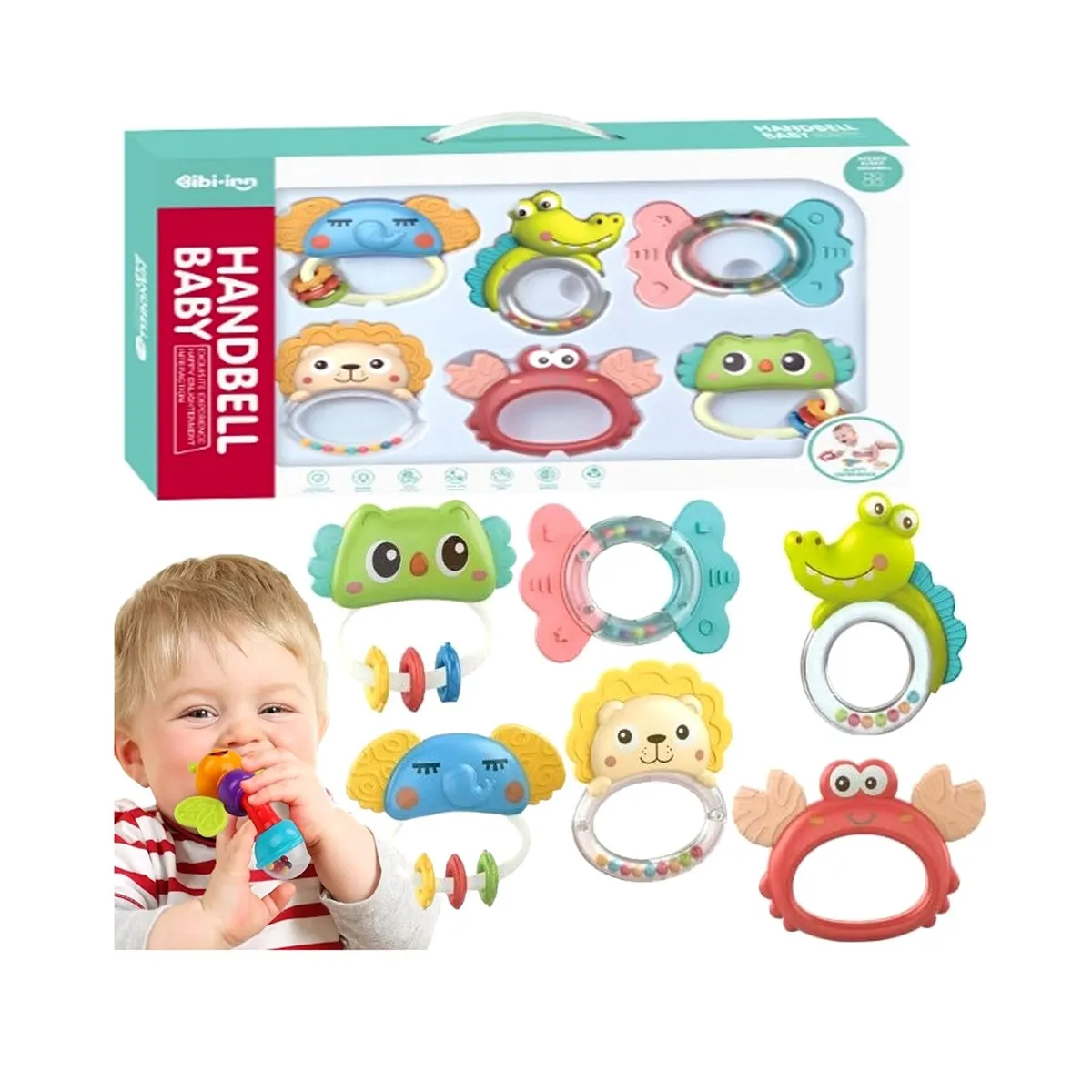 GENERICO - Kit Mordedor Sonajero x 6 Piezas 608-79