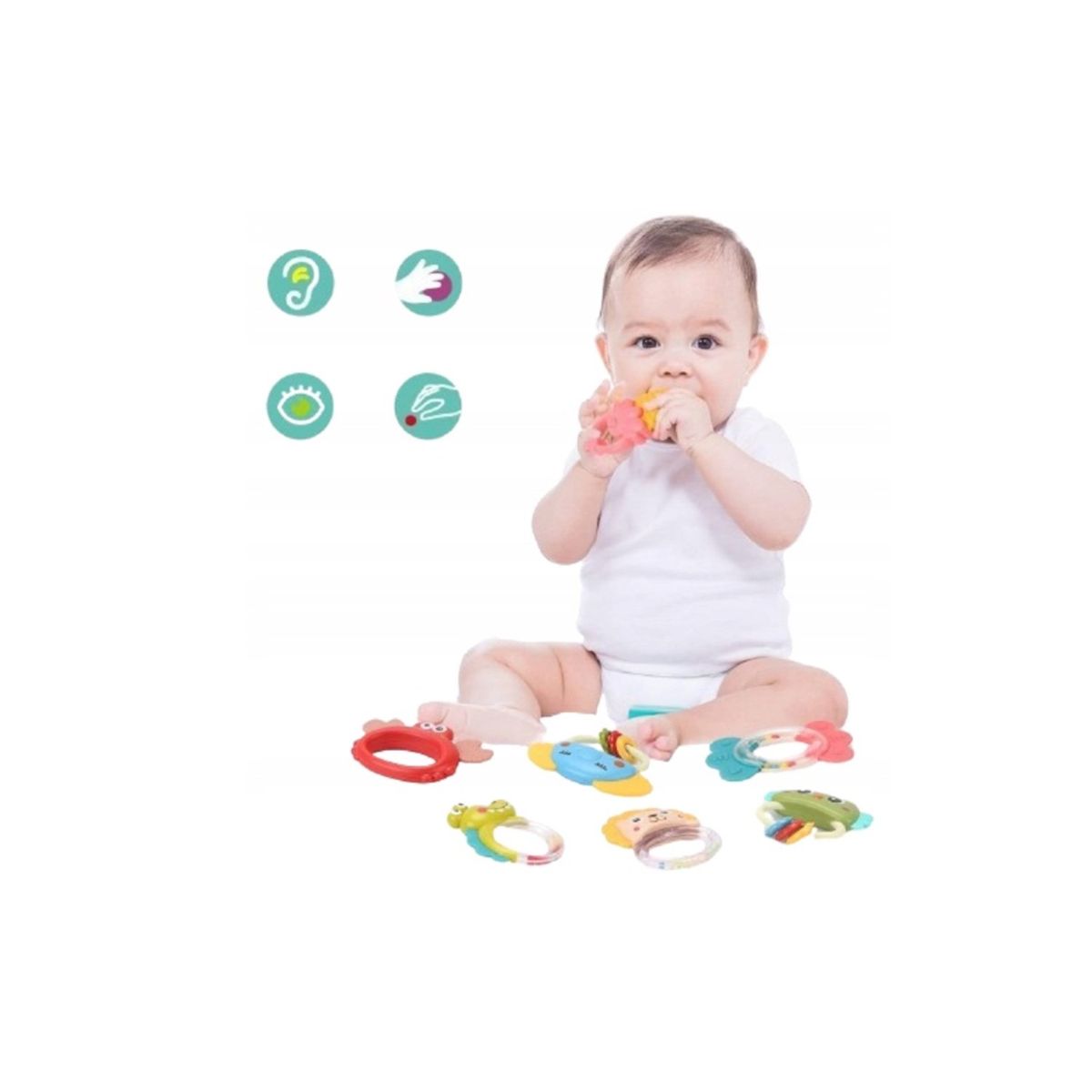 GENERICO - Kit Mordedor Sonajero x 6 Piezas 608-79