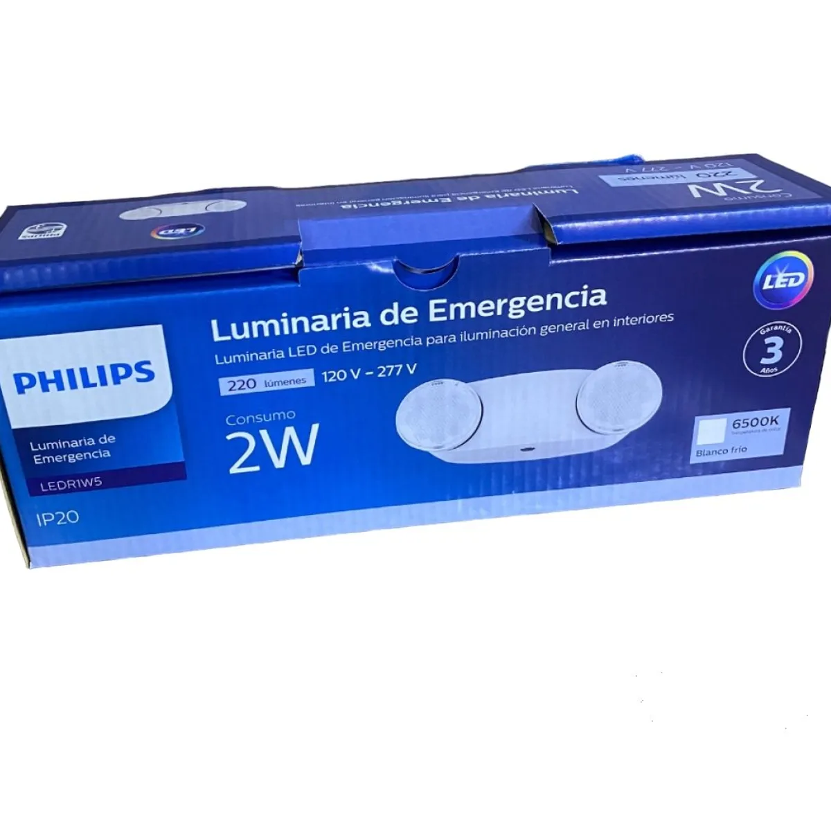 PHILIPS - Luminaria Luz de Emergencia LED 2W LEDR1W5