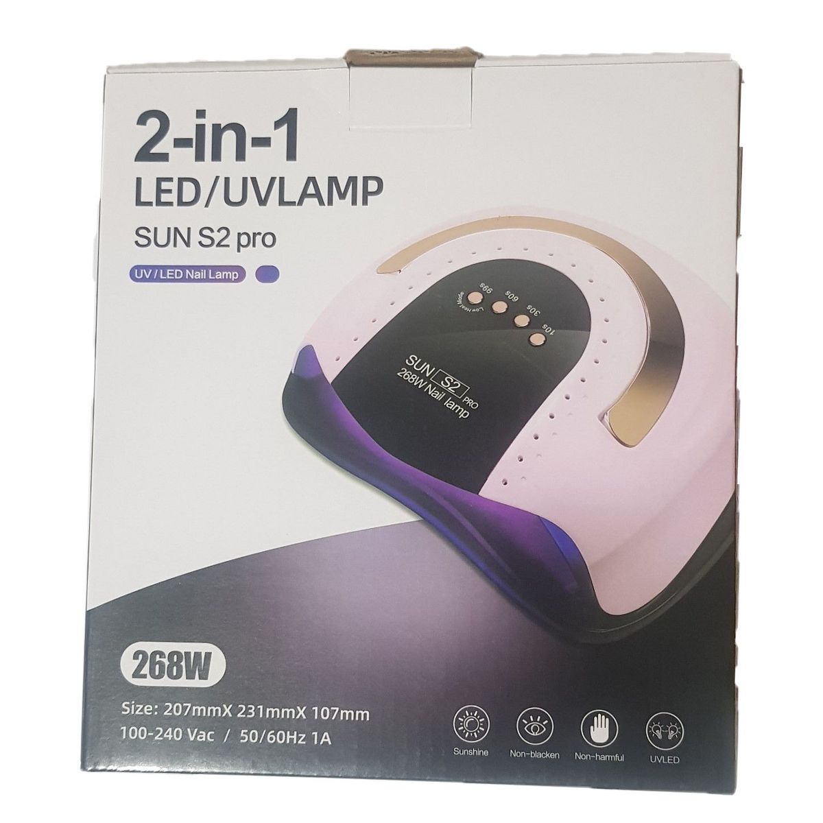 GENERICO - Secador UV de uñas de 57 LED 268W SUN