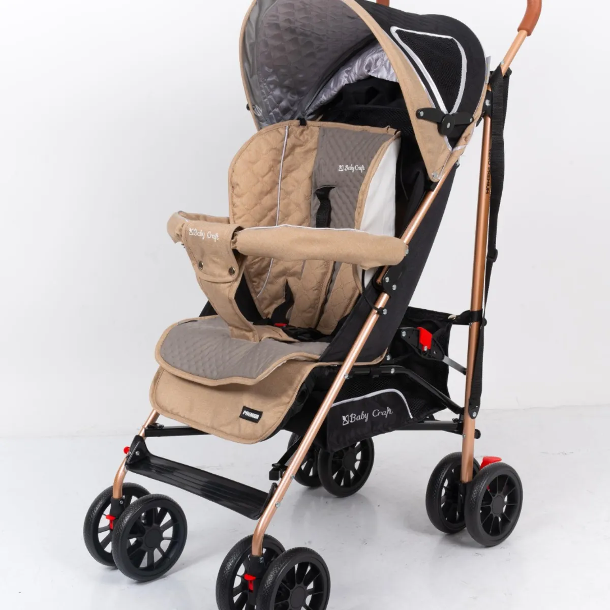BABY HAPPY - Coche Baston de Bebe Plegable Beige
