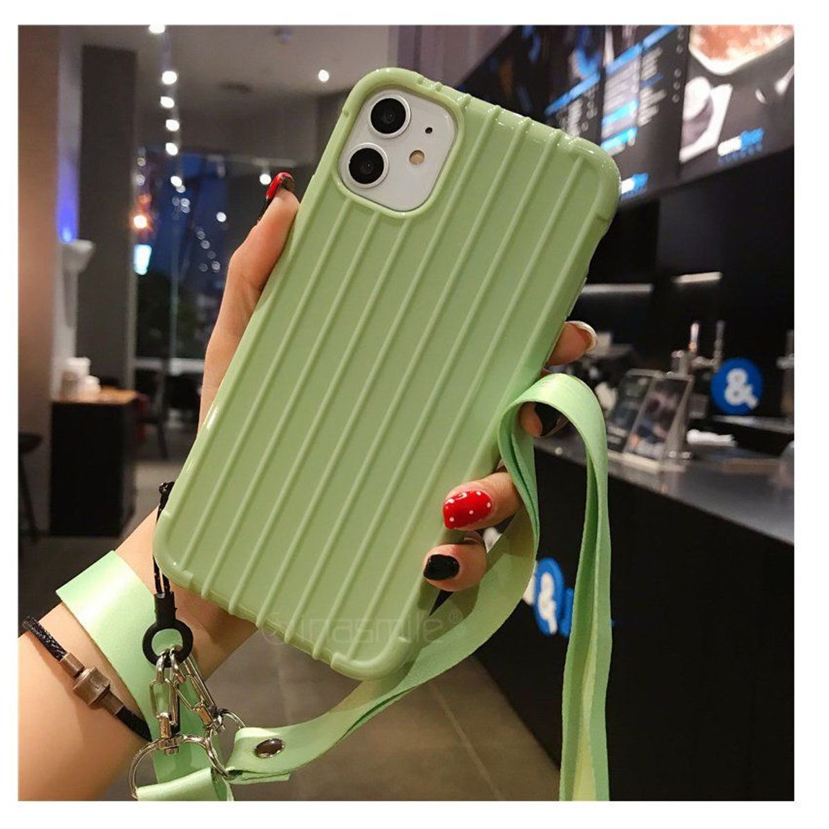 GENERICO - Iphone 11 pro case protector de silicona - verde limon