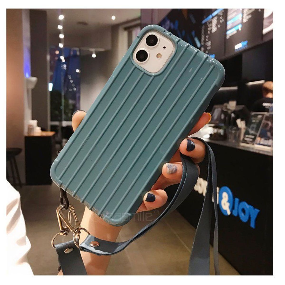 GENERICO - Iphone 11 pro case protector de silicona - verde azulado