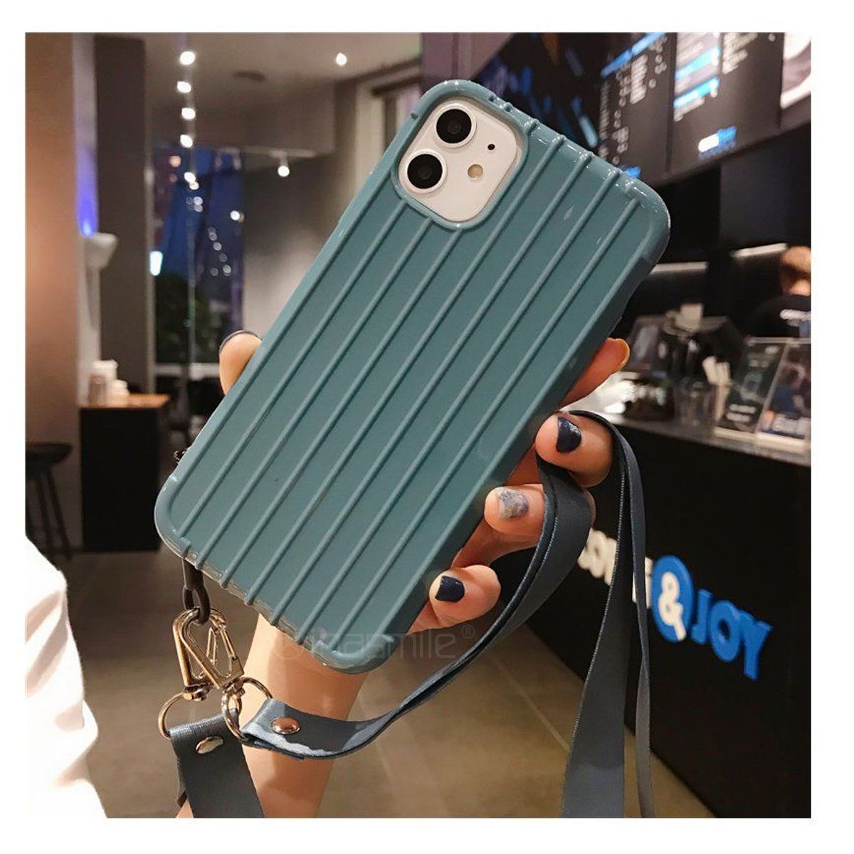 GENERICO - Iphone 11 pro case protector de silicona - verde azulado