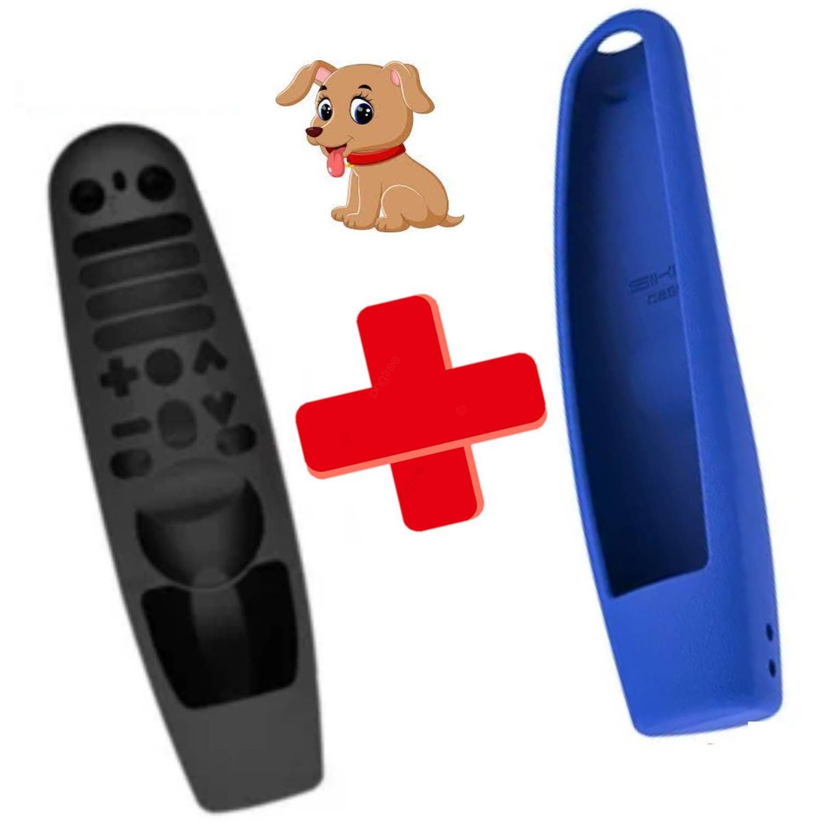 SIKAI - Funda de silicona para Control remoto LG Magic Negro funda Azu