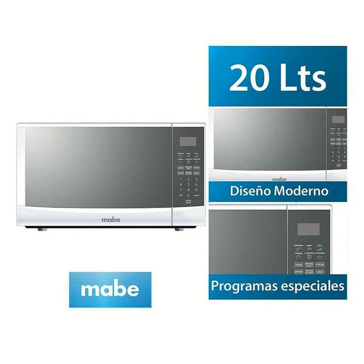 MABE - Horno Microondas Mabe HMM20PEE Espejado 20 Litros