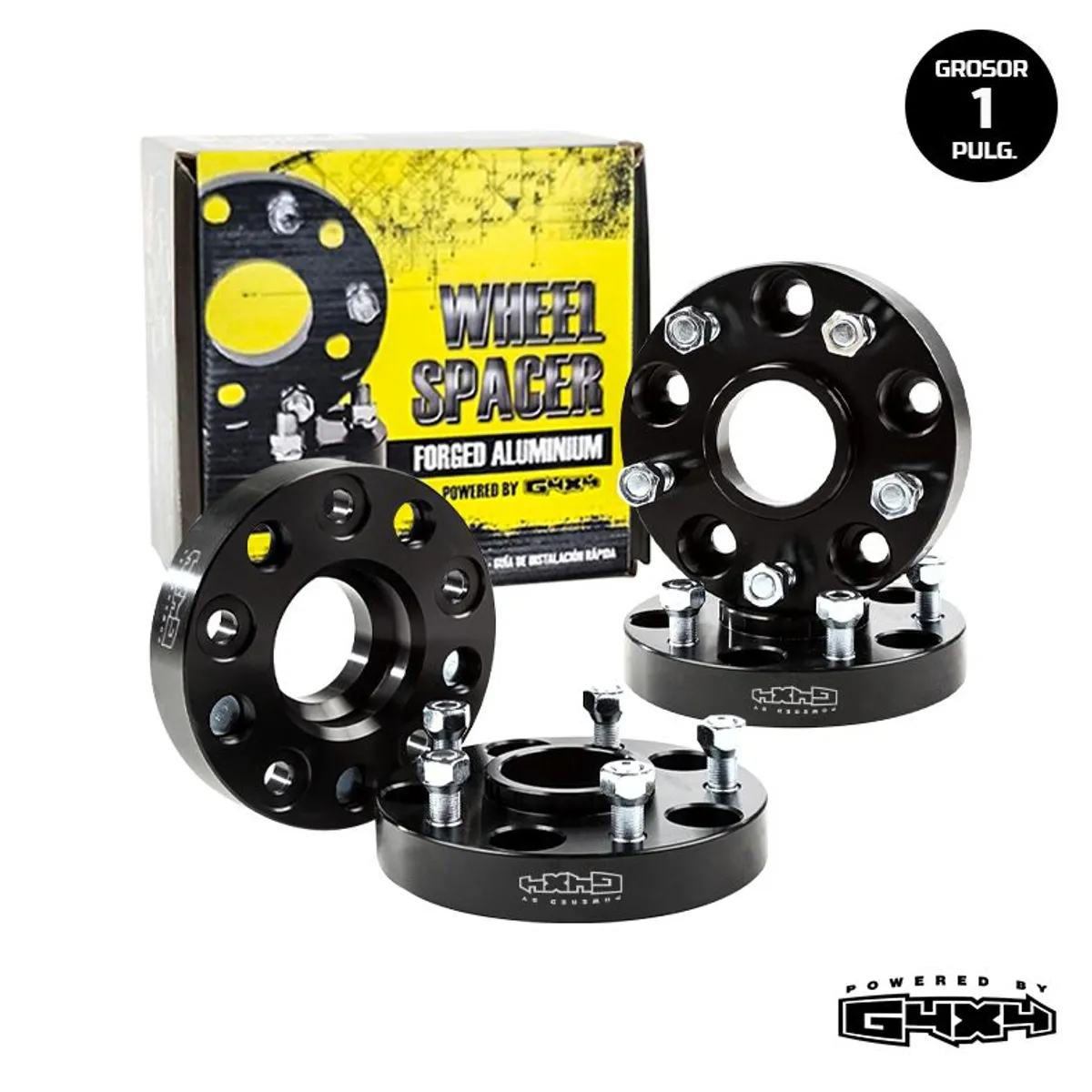 POWERED BY G4X4 GLOBAL 4 X 4 PE - Espaciadores 1 pulg de aluminio y centrador para Suzuki