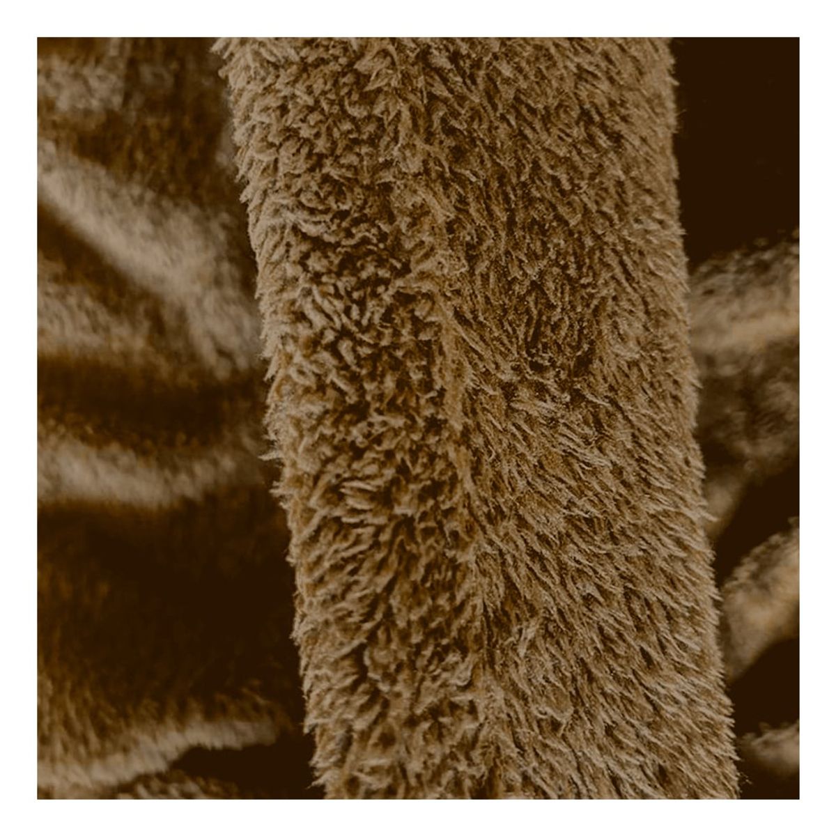 GENERICO - Funda de almohada peluche corto 50cmx70cm camello