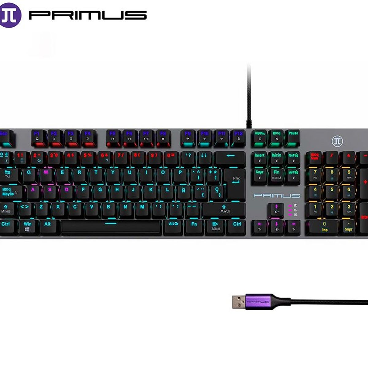 PRIMUS - Teclado Gamer Mecanico Silencioso Primus Ballista 90T