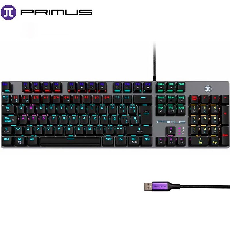 PRIMUS - Teclado Gamer Mecanico Silencioso Primus Ballista 90T