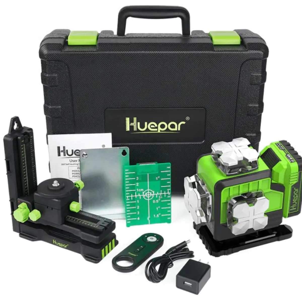 HUEPAR - Nivel láser verde Huepar P04CG 16 LINEAS bluetooth(Ultrarresistente)