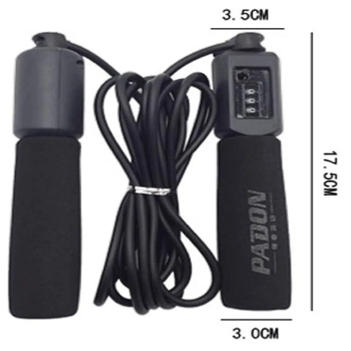 ALPHA GYM - Salta soga con contador Cuerda de Salto Black Semi profesional