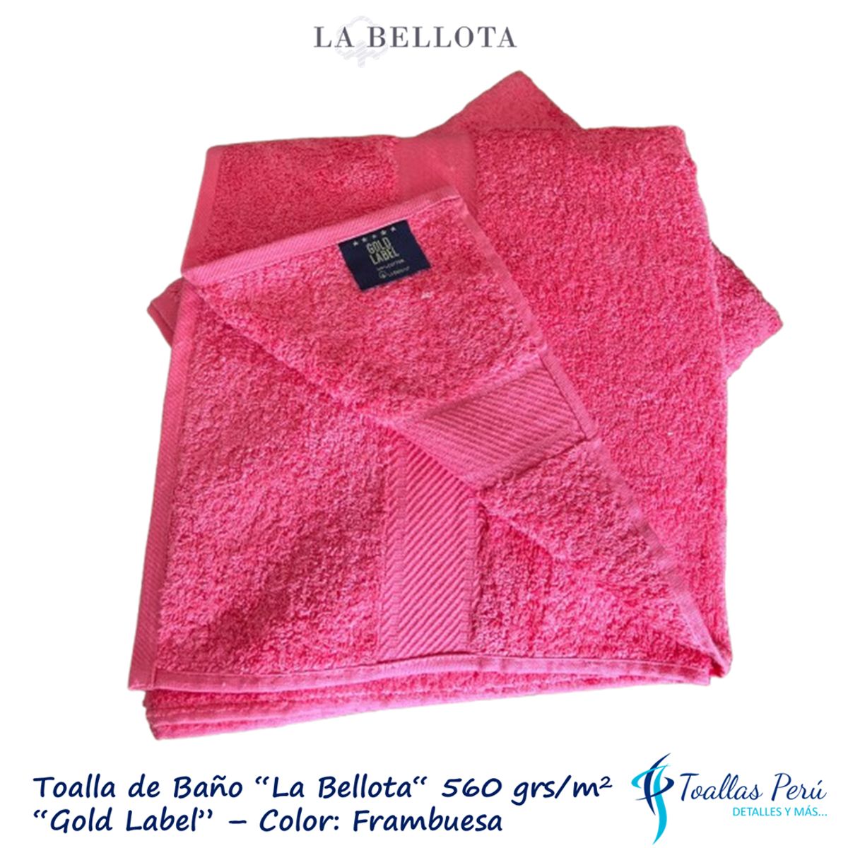 LA BELLOTA - Toalla de Baño "Gold Label" 560 grs/m2 "La Bellota" Frambuesa
