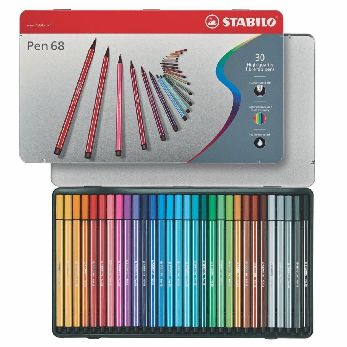 STABILO - Marcador Premium Pen 68 x 30 Estuche de Metal