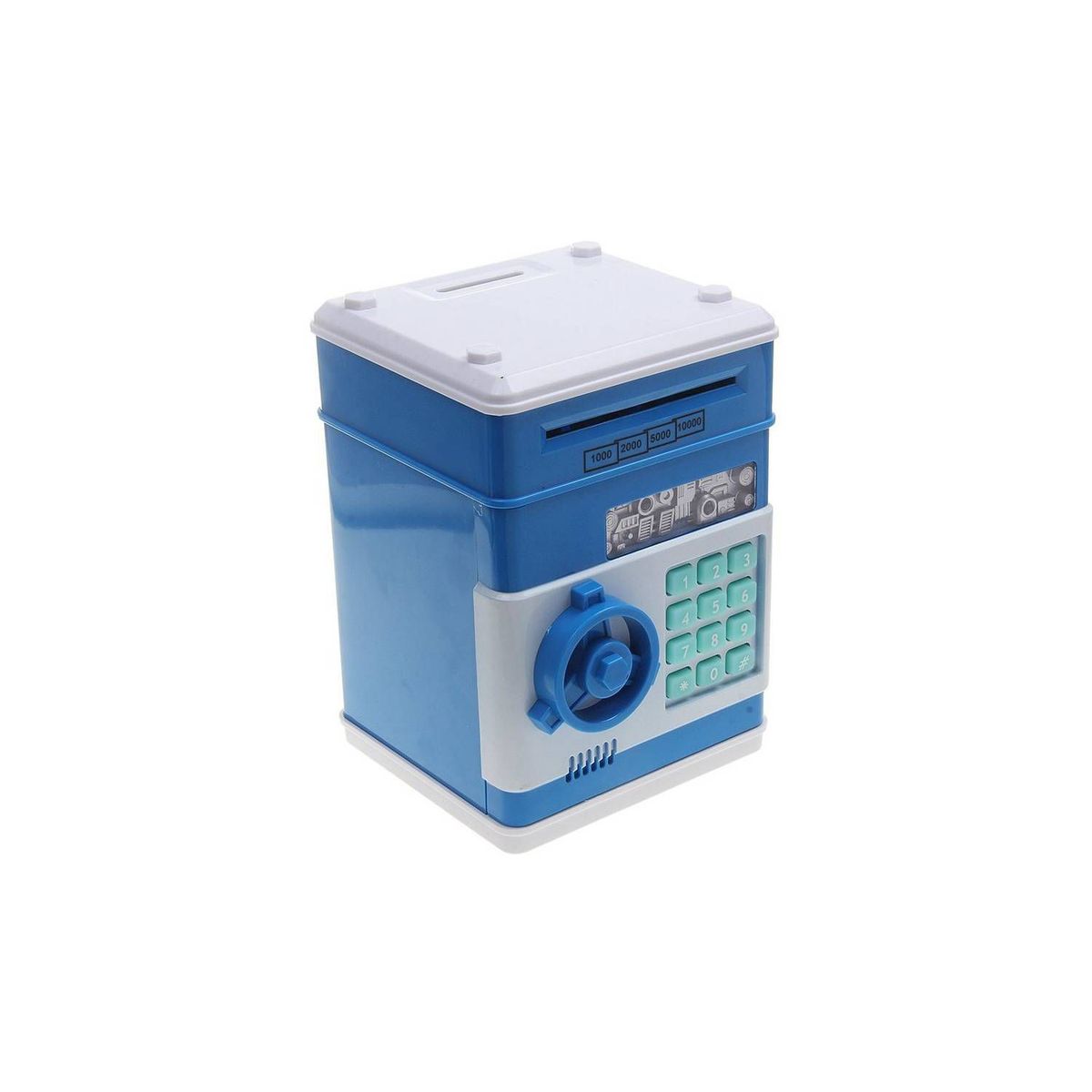 GENERICO - Alcancía caja fuerte electrónica de monedas y billetes - azul