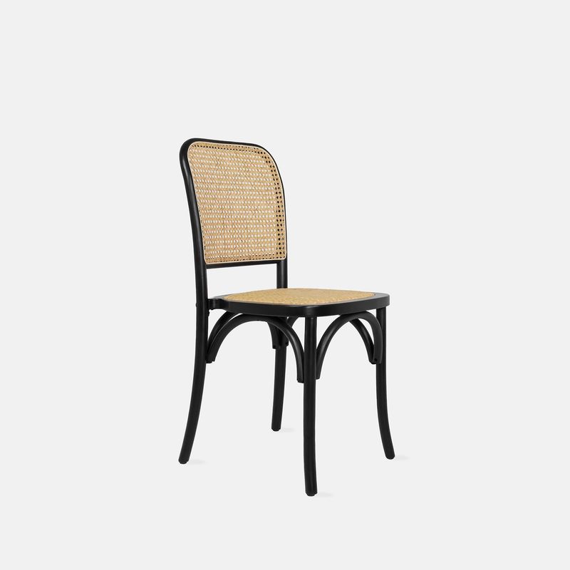 NIHM - Silla De Comedor De Madera Duriyee Negra