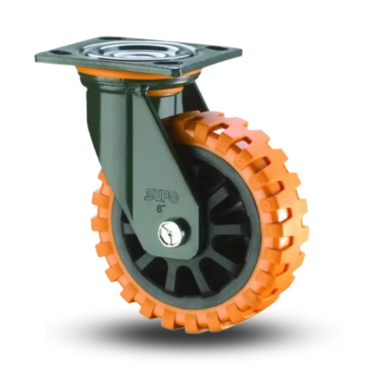 SERRATURE - GARRUCHA NARANJA 150MM CARGA 350KG