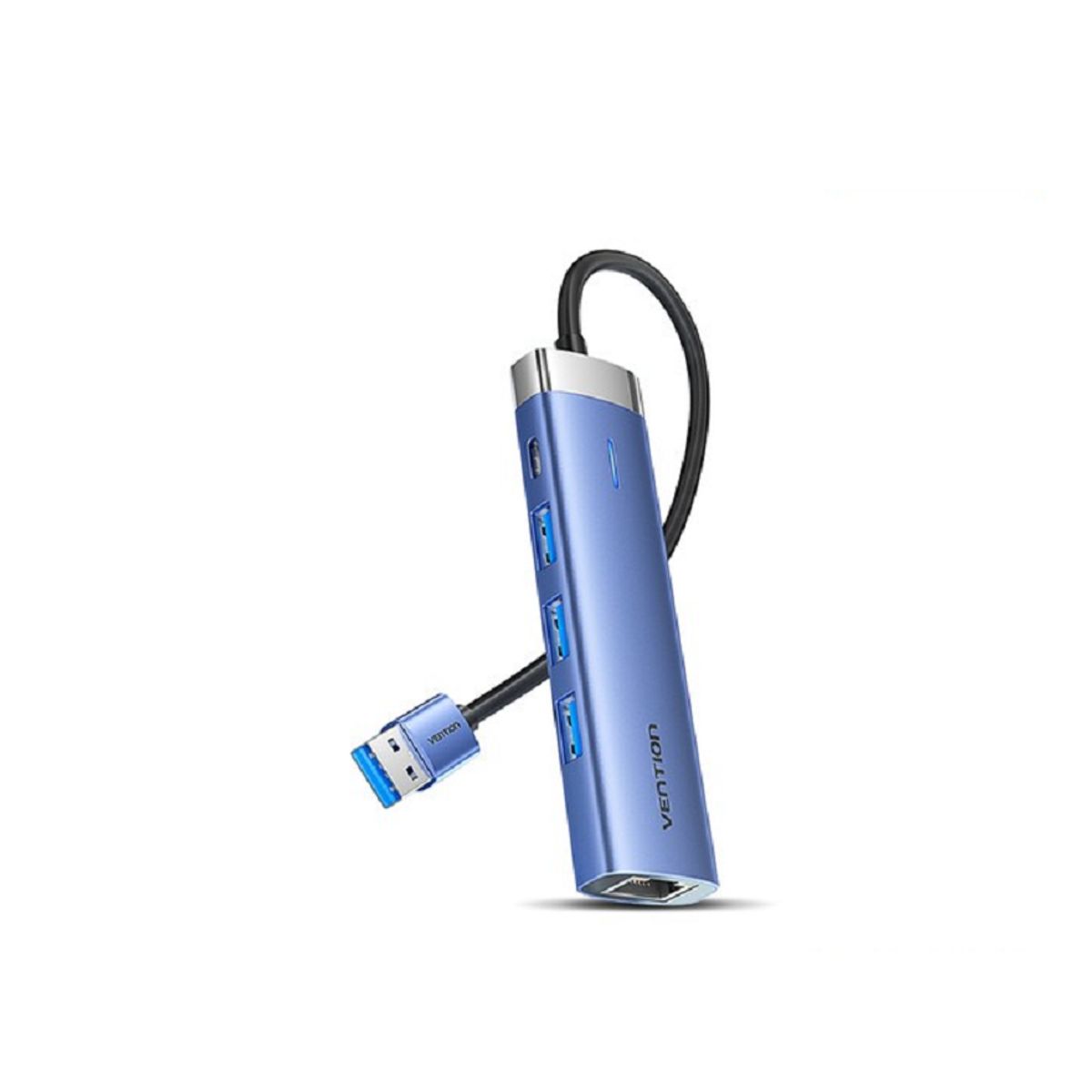 VENTION - Adaptador Usb 3.0 Ethernet Lan + Hub Usbx3 1000mbps MacBook Nylon