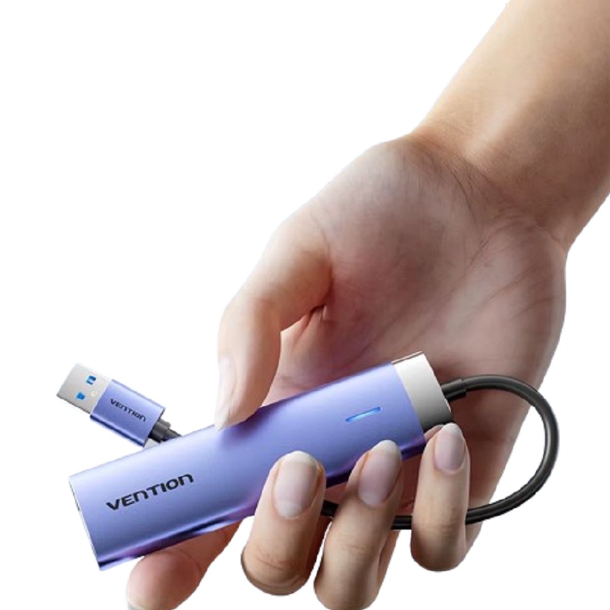 VENTION - Adaptador Usb 3.0 Ethernet Lan + Hub Usbx3 1000mbps MacBook Nylon