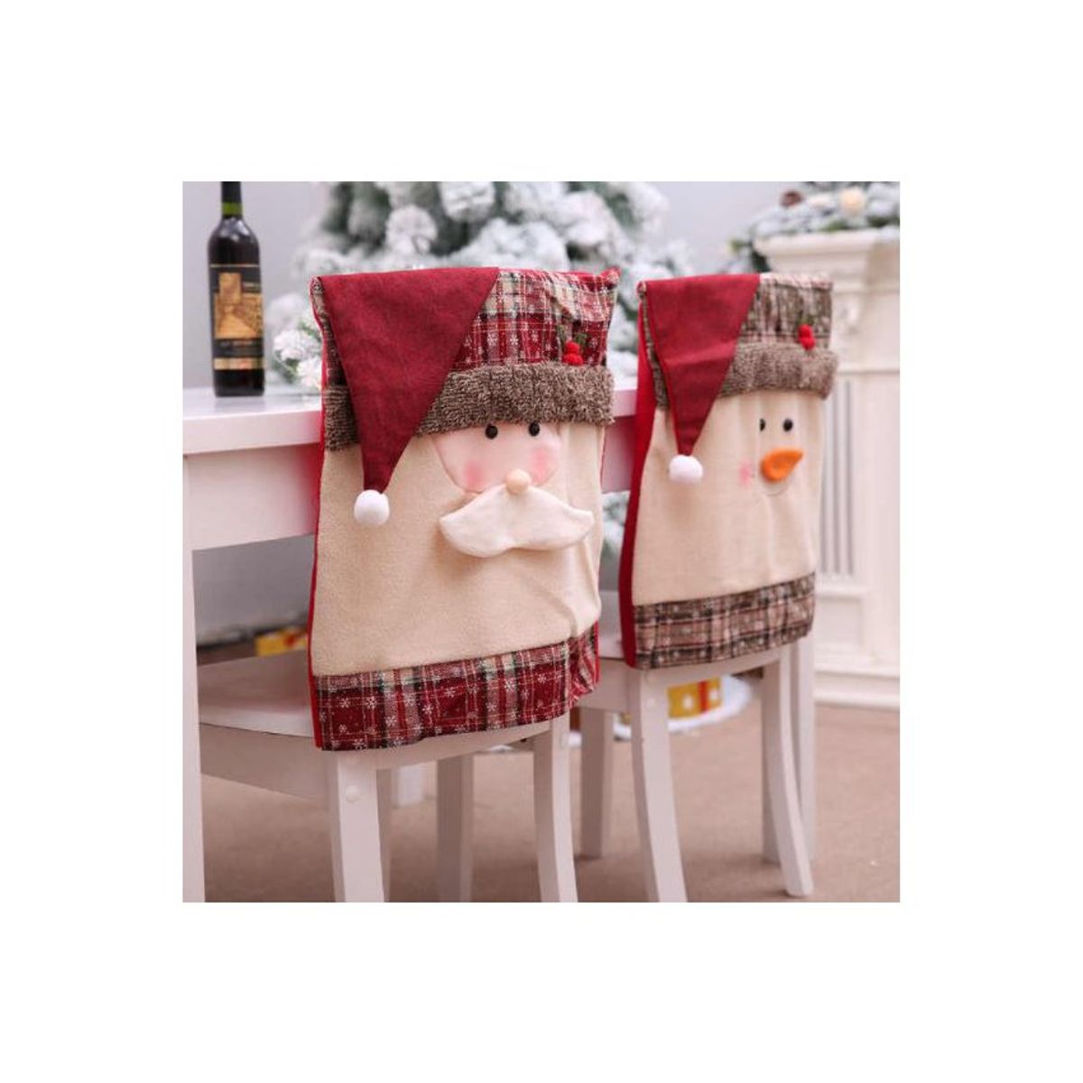 GENERICO - Funda para silla navideños -rojo