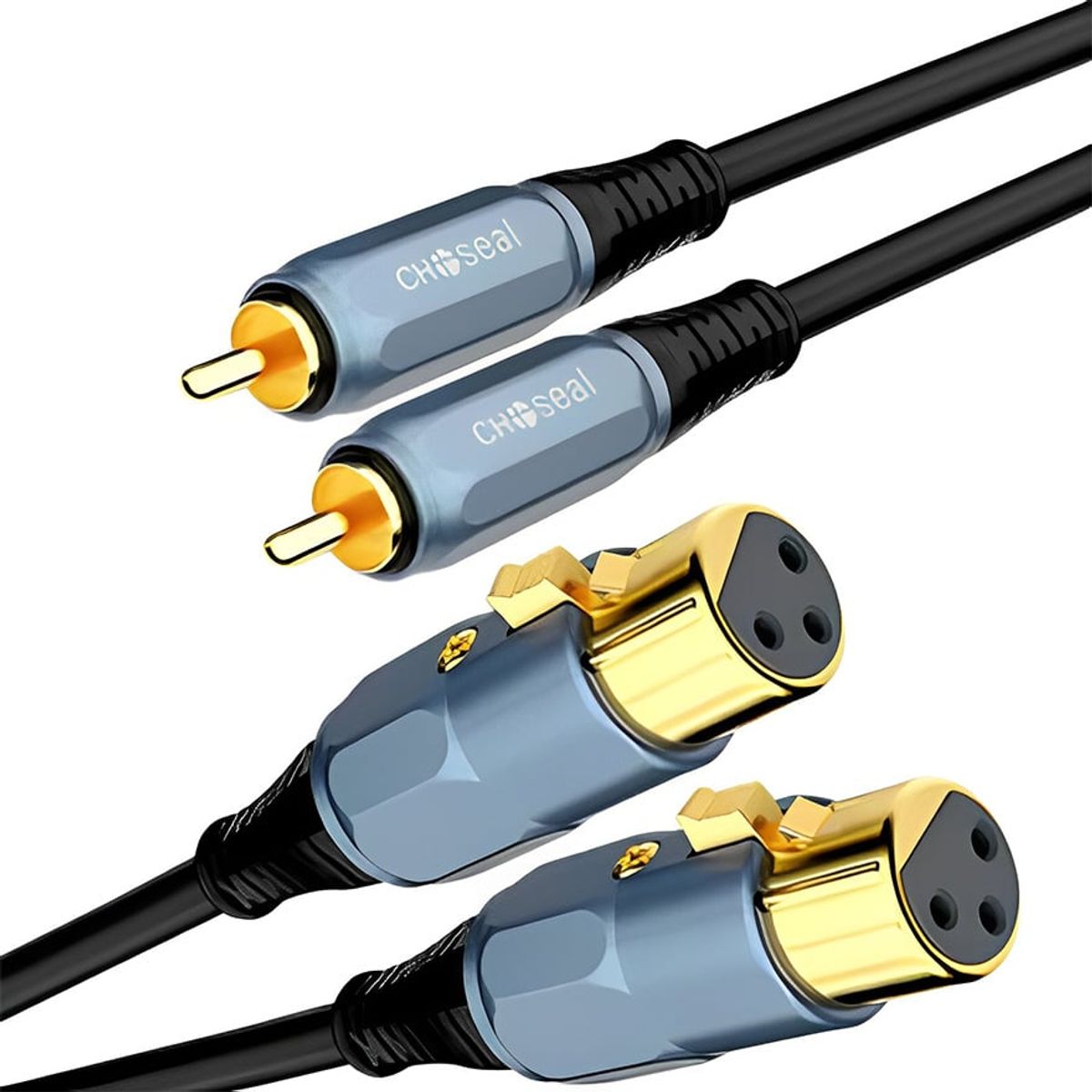GENERICO - Cable Audio Xlr Hembra - Rca Macho Hifi Canon Pvc 100cm
